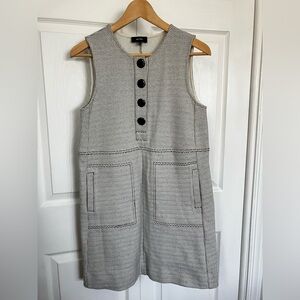 Me + Em Black and White Shift Dress with Buttons size 4